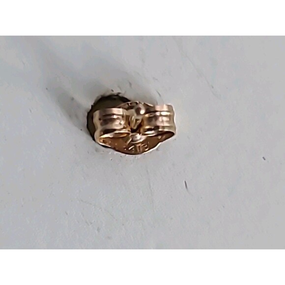 10K Yellow Gold Pearl Cluster Flower Shaped Stud Post Earrings Vintage - Picture 9 of 10